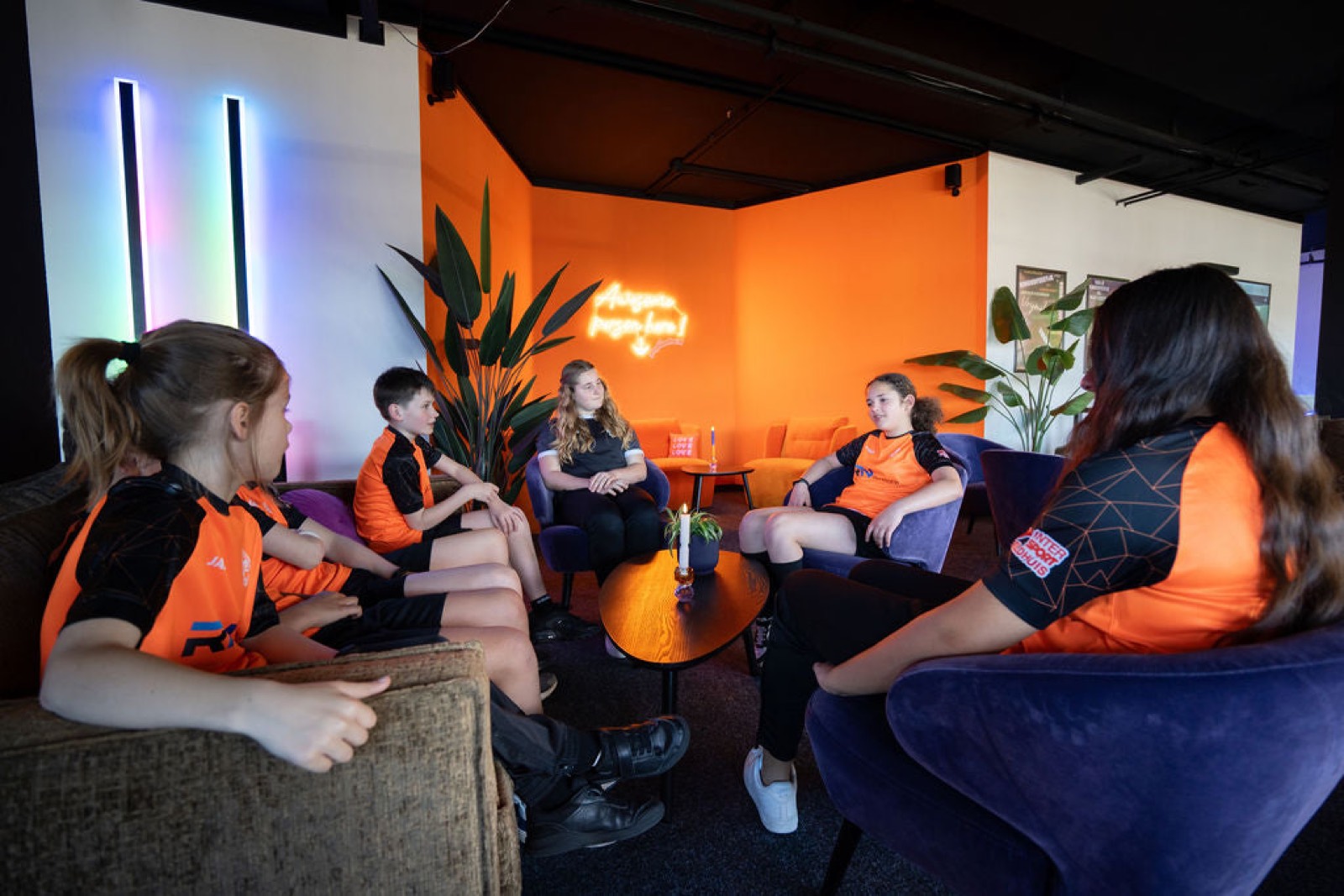 De lounge van PlayKinetix
